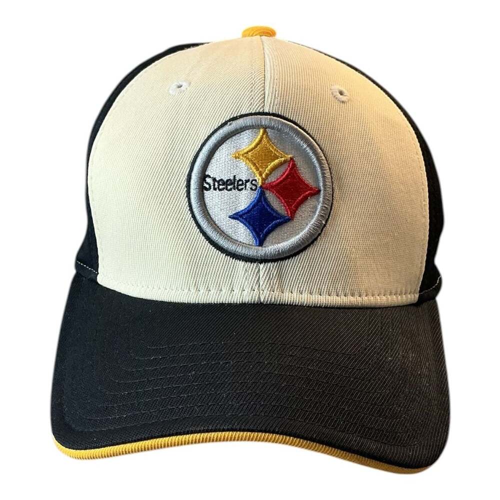 💟Vintage Reebok NFL Pittsburgh Steelers Two-Tone Logo Embroidered Hat OSFA